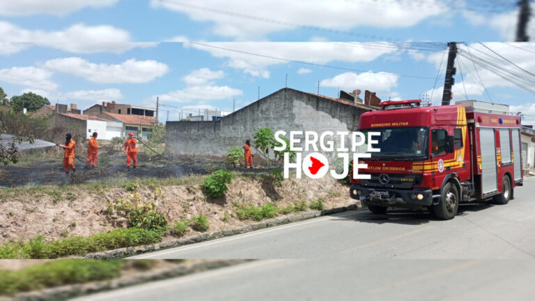 Corpo de Bombeiros Militares de Sergipe Age Rapidamente para Controlar Incêndio em Lagarto. Foto: Daniel Costa
