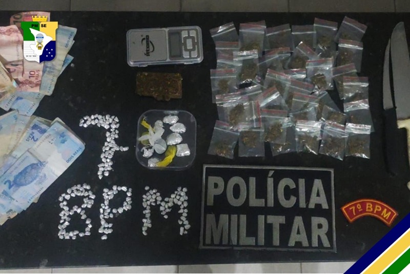 PM prende mulher por tráfico ilícito de drogas no município de Lagarto
