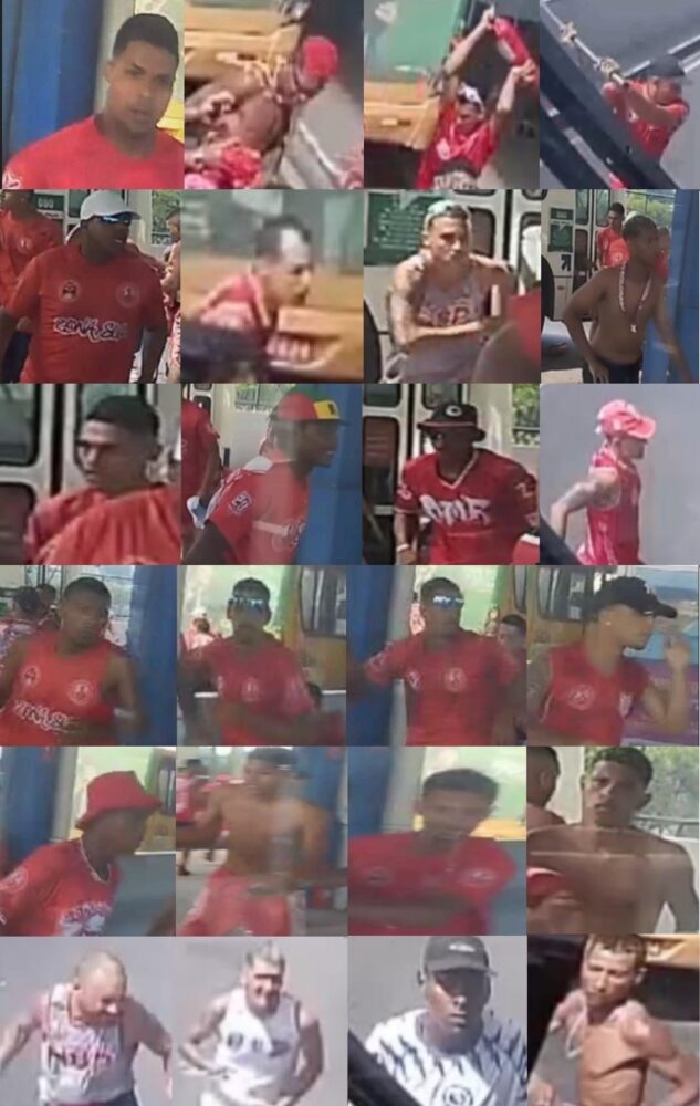 Polícia divulga imagens de suspeitos de espancamento que matou jovem após confusões envolvendo torcidas organizadas em Aracaju