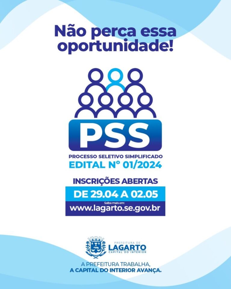 Prefeitura de Lagarto lança editais com mais de 1500 vagas em diversas áreas em PSS