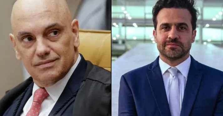 À esquerda, Alexandre de Moraes. À direita, Pablo Marçal | Foto: Montagem/Reprodução/Redes Sociais
