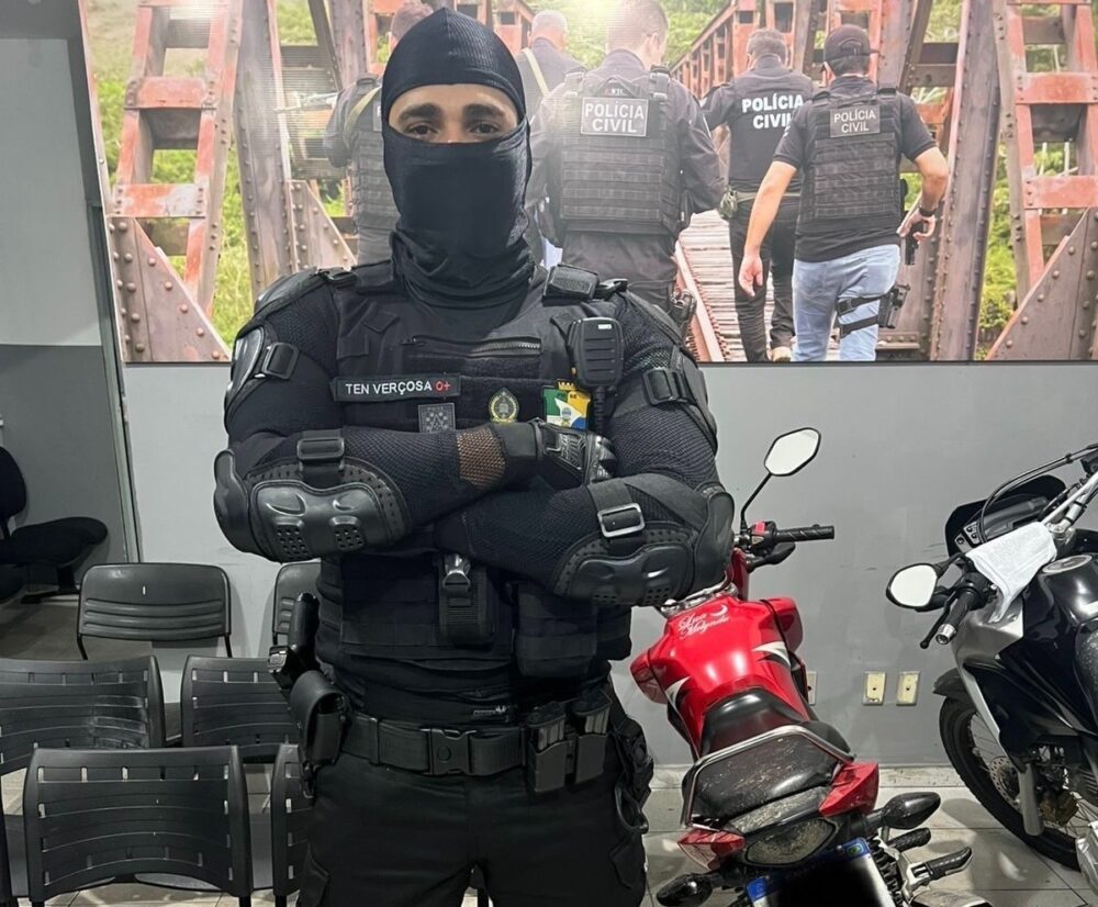 Motocicleta com sinais adulterados é apreendida pelo GETAM durante o Casamento do Matuto na Colônia Treze, em Lagarto
