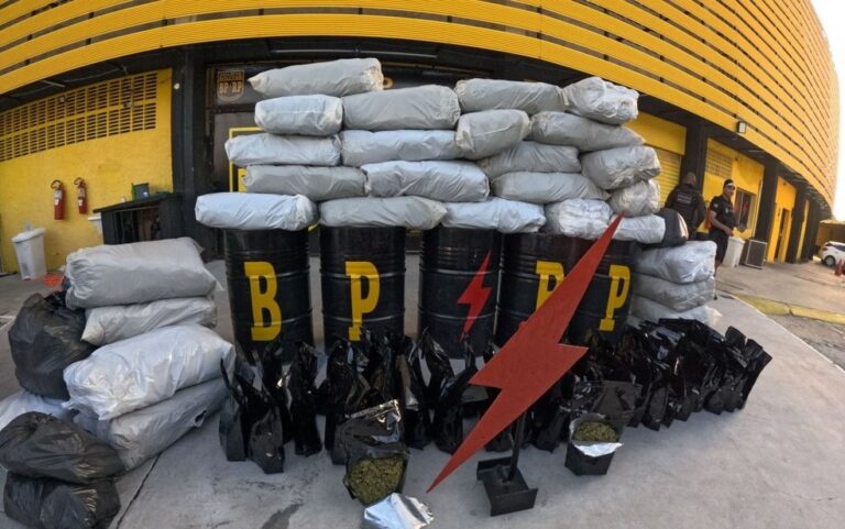 Quatro pessoas são presas e quase 300 kg de maconha são apreendidos em residência no Bairro Coroa do Meio, em Aracaju