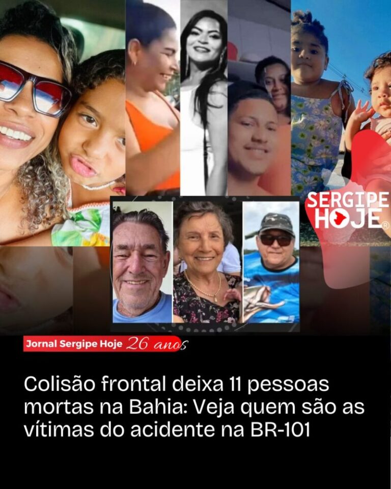 Colisão frontal deixa 11 pessoas mortas na Bahia: Veja quem são as vítimas do acidente na BR-101