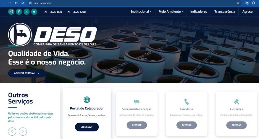 Deso lança novo site com foco no cidadão e modernização dos serviços