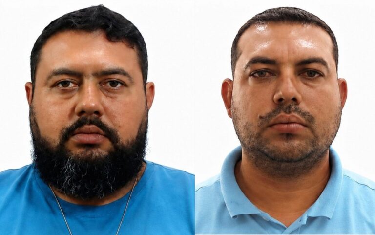 Carlos Wagner Melo da Silva (esquerda) e Carlos Weslley Melo da Silva (direita), investigados por mandar matar sócio em Estância — Foto: SSP/SE
