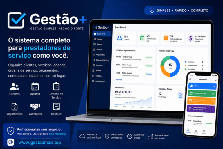 Gestão+ leva mais organização e profissionalismo para prestadores de serviço