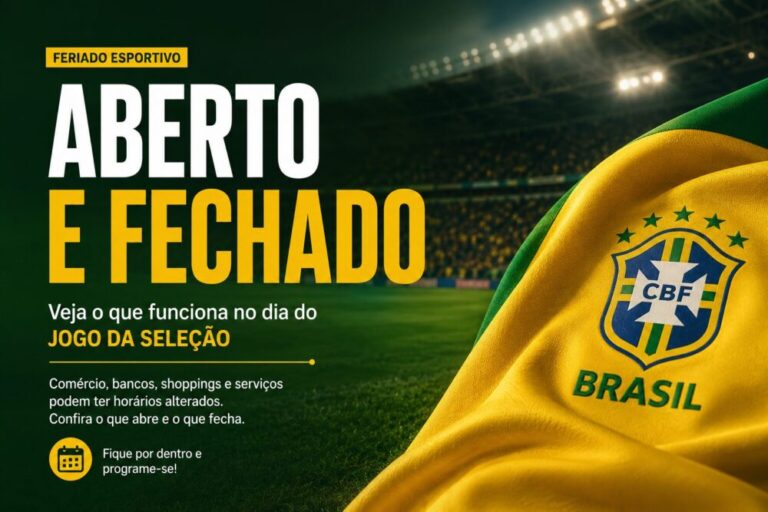 Confira o que abre e fecha no Dia de São Pedro e da partida Brasil x Japão