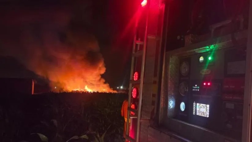 Incêndio assusta moradores da Colônia Treze, no município de Lagarto