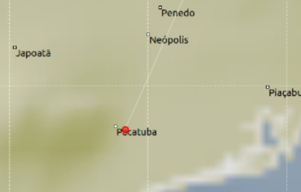 Tremor de terra é registrado no interior de Sergipe 1 Tremor de terra é registrado no interior de Sergipe